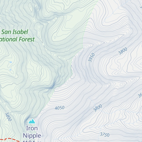 Map of Huerfano Peak