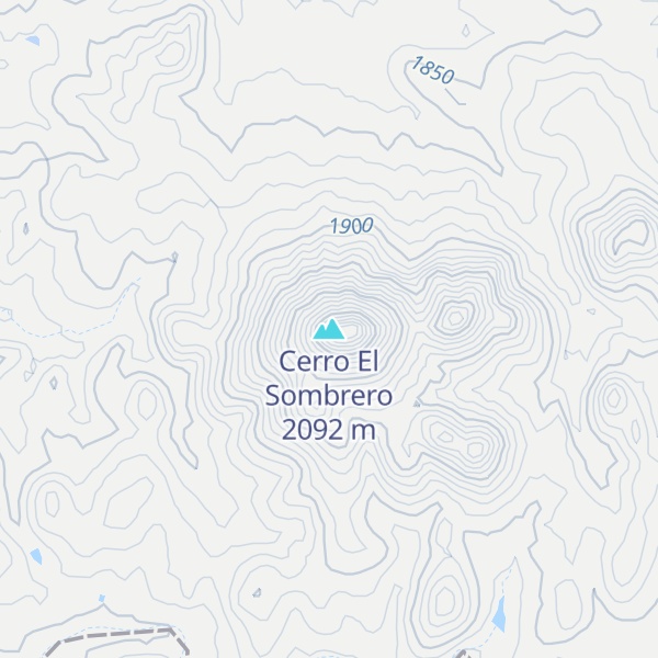 Map of Cerro El Sombrero