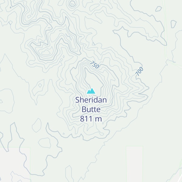 Map of Sheridan Butte