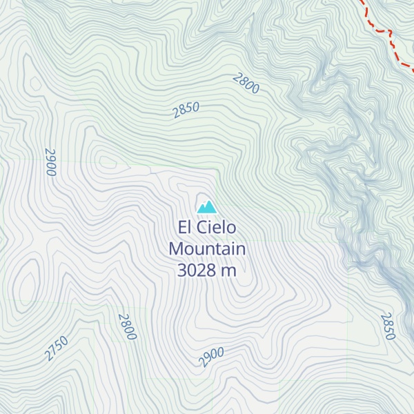 Map of El Cielo Mountain