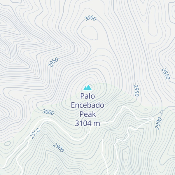 Map of Palo Encebado Peak