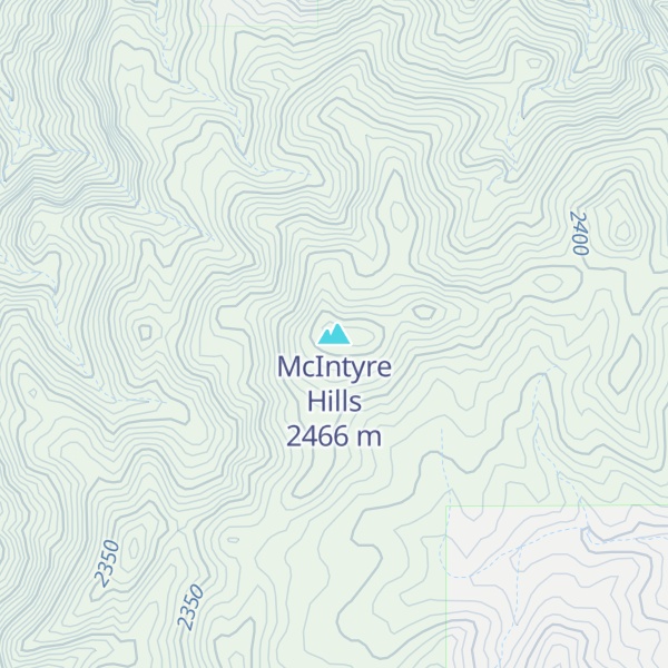 Map of McIntyre Hills