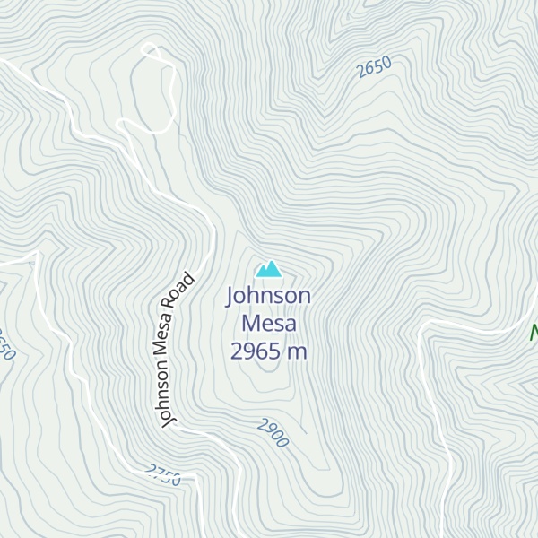 Map of Johnson Mesa