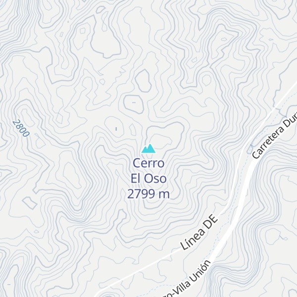 Map of Cerro El Oso
