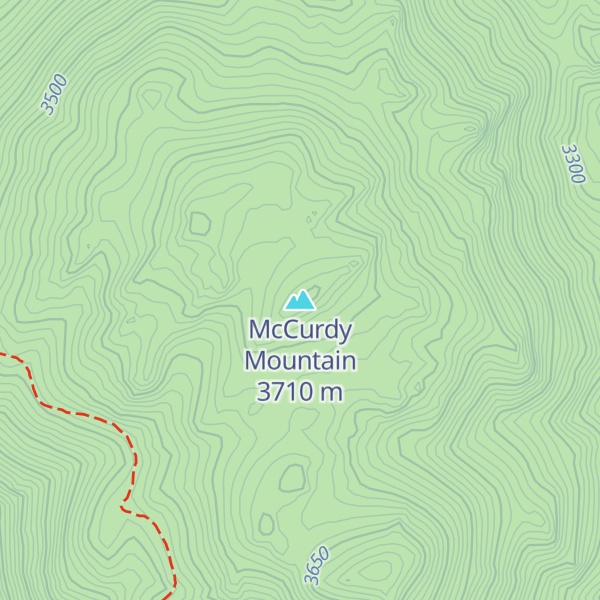 Map of McCurdy Mountain
