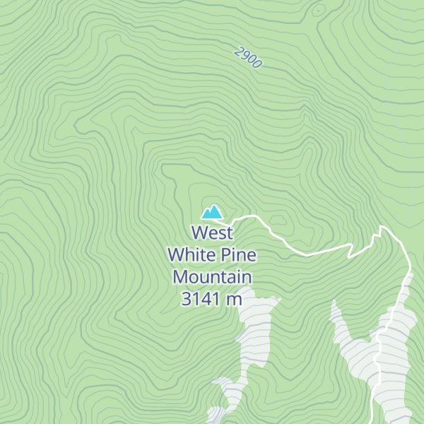 Map of West White Pine Mountain