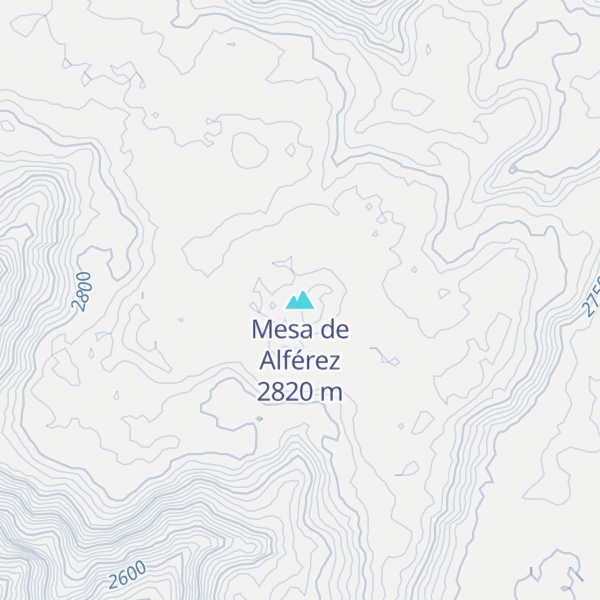 Map of Mesa de Alférez