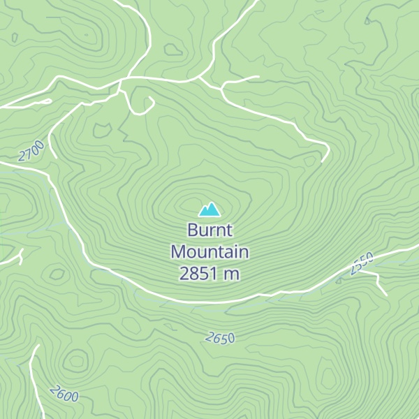 Map of Burnt Mountain