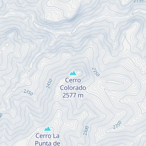 Map of Cerro Colorado