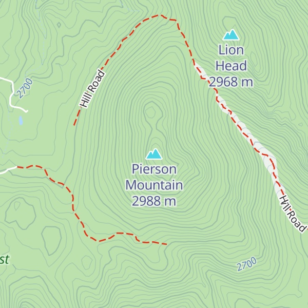 Map of Pierson Mountain