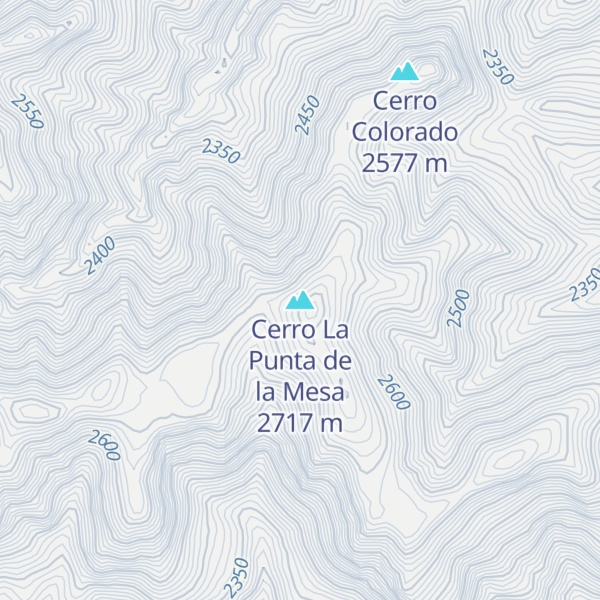 Map of Cerro La Punta de la Mesa