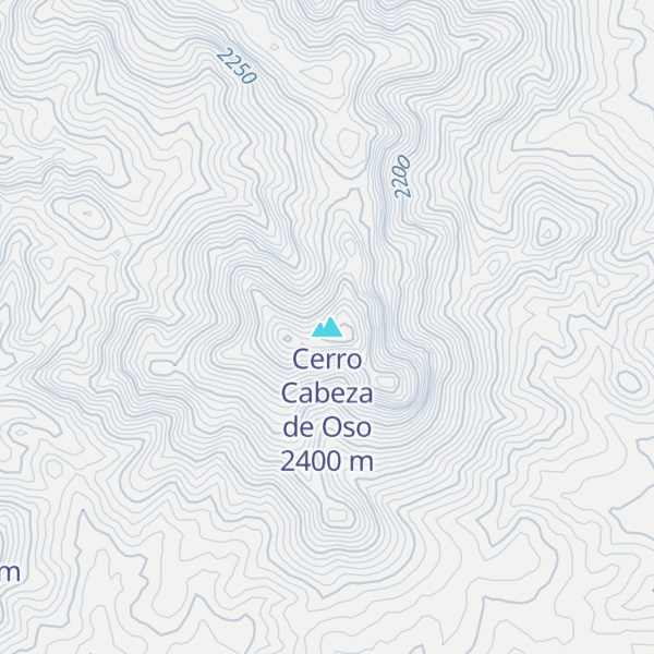 Map of Cerro Cabeza de Oso