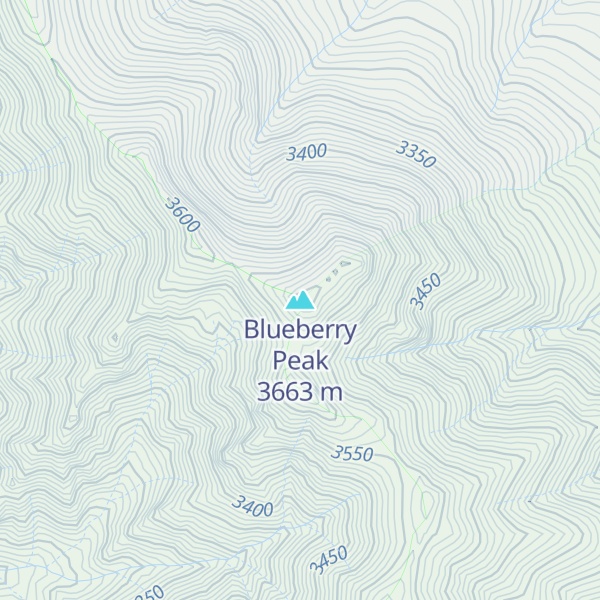 Map of Blueberry Peak