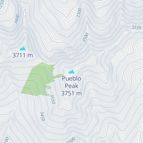 Map of Pueblo Peak