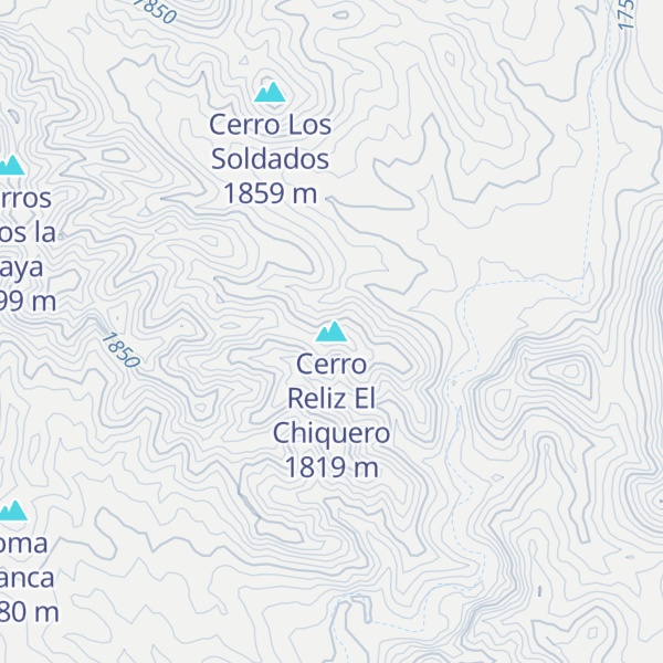 Map of Cerro Reliz El Chiquero