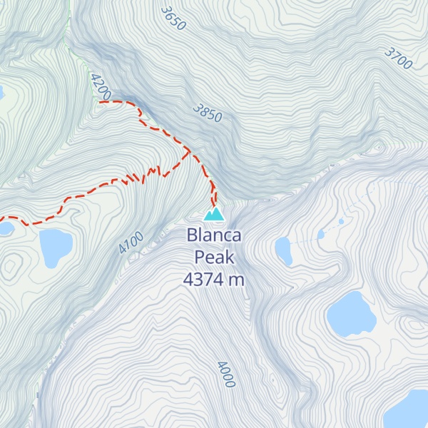 Map of Blanca Peak