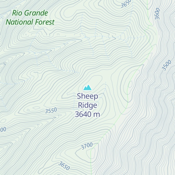 Map of Sheep Ridge