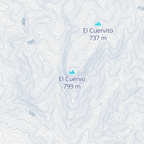 Map of El Cuervo