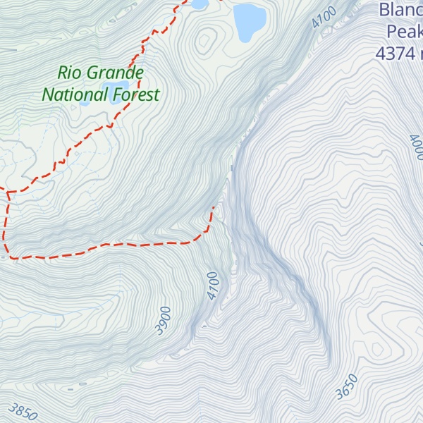 Map of Little Bear Peak