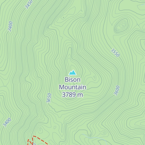 Map of Bison Mountain