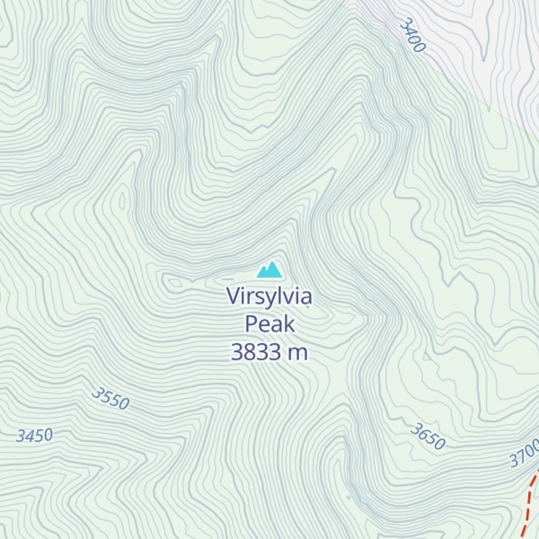 Map of Virsylvia Peak