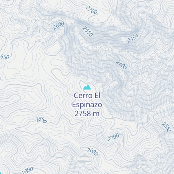 Map of Cerro El Espinazo