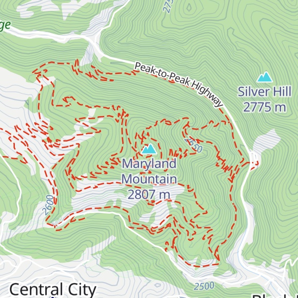 Map of Maryland Mountain