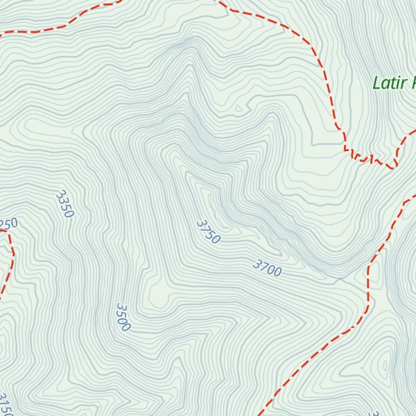 Map of Cabresto Peak