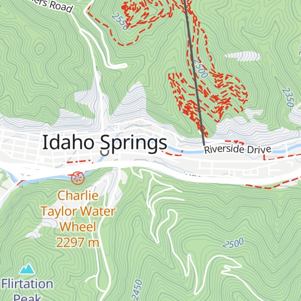 Map of Idaho Springs Visitor Center