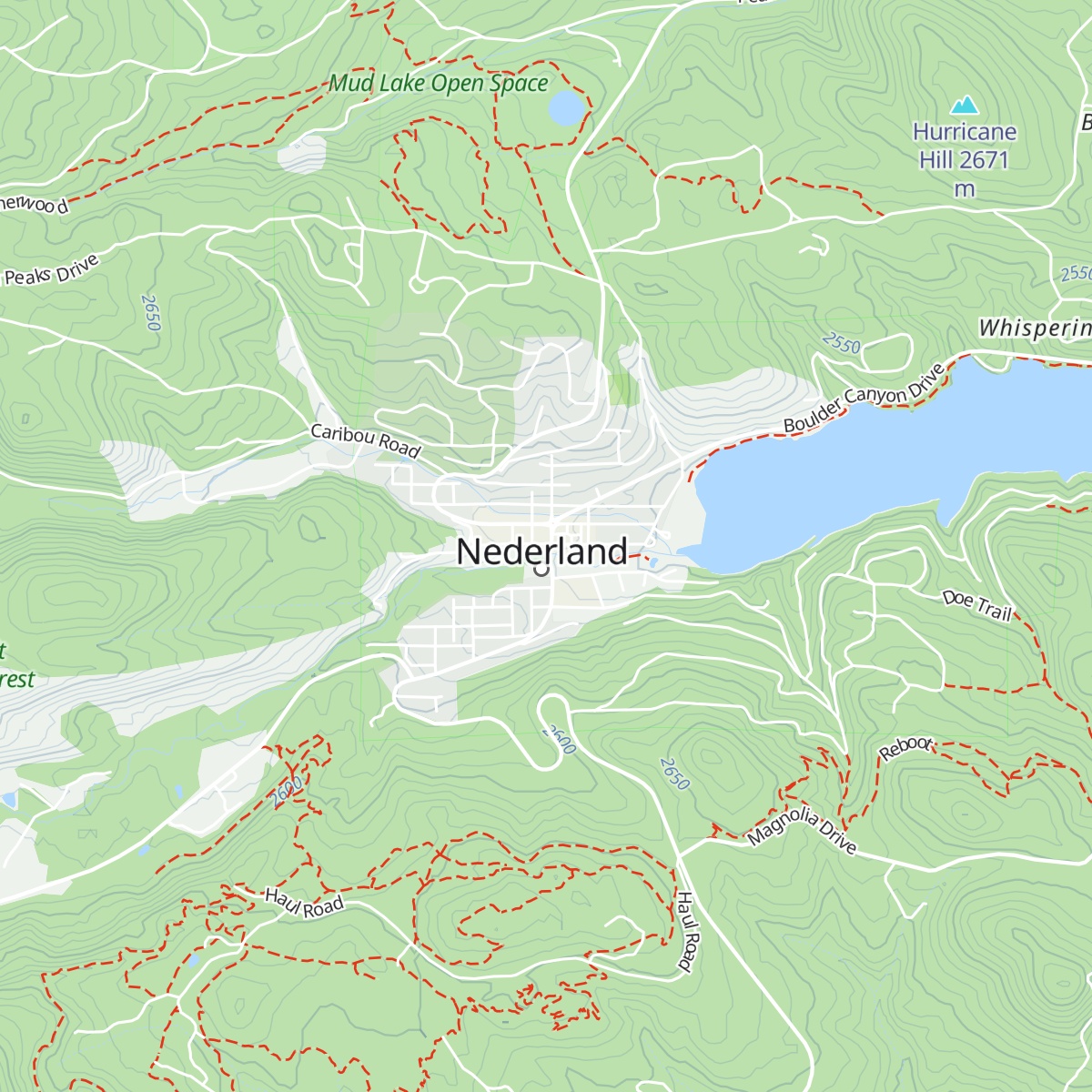 Nederland Visitors Center map