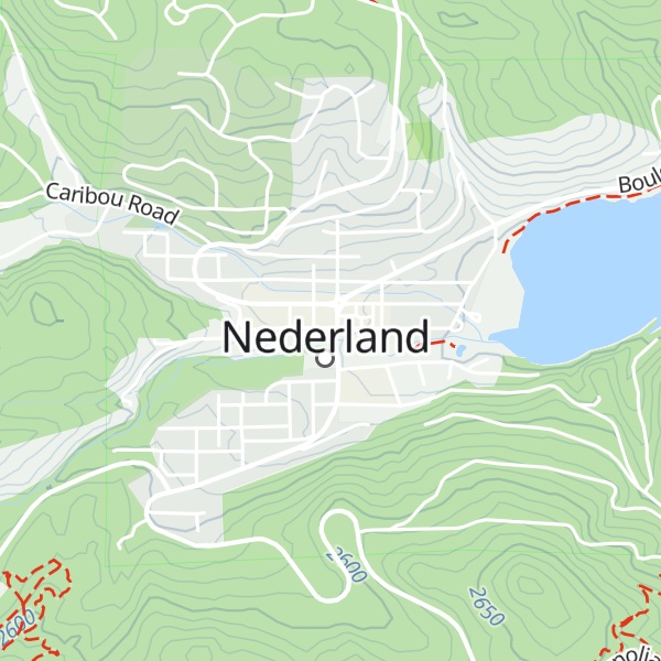 Map of Nederland Visitors Center