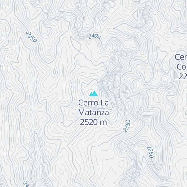 Map of Cerro La Matanza