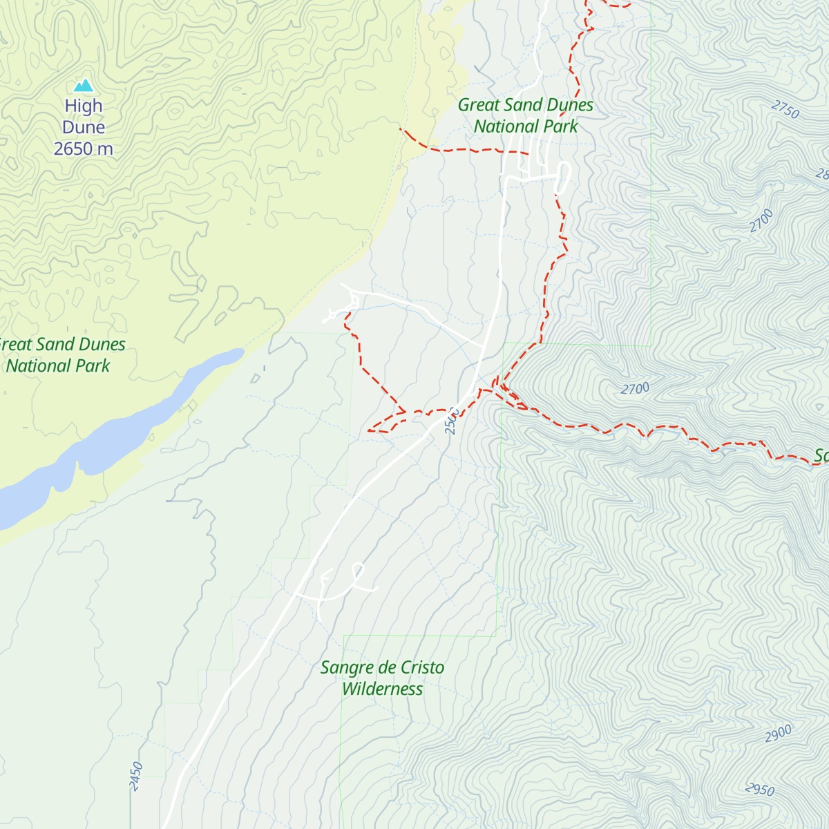 Great Sand Dunes National Park Visitor Center map