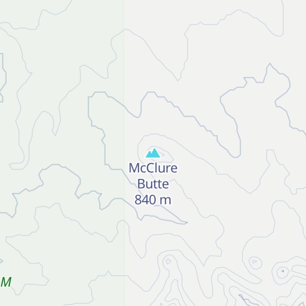 Map of McClure Butte