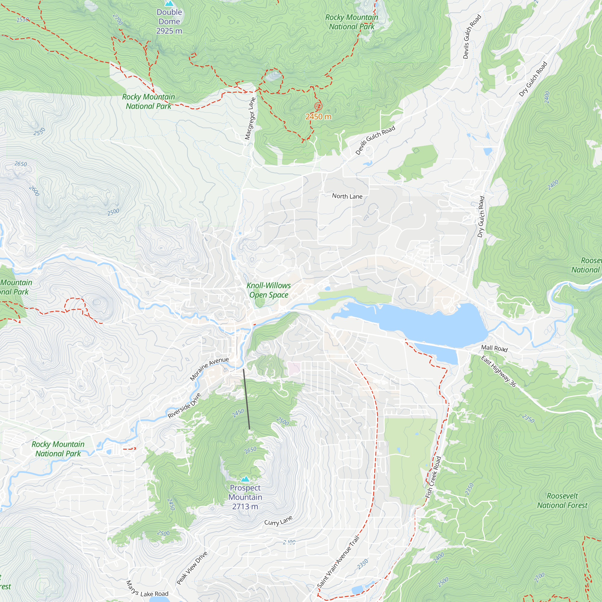 Estes Park Visitor Center map