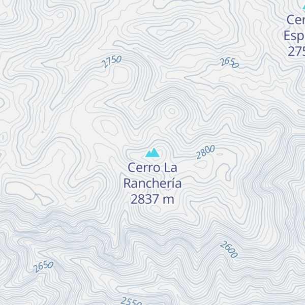 Map of Cerro La Ranchería