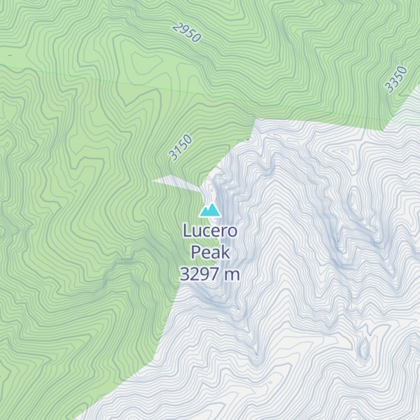 Map of Lucero Peak