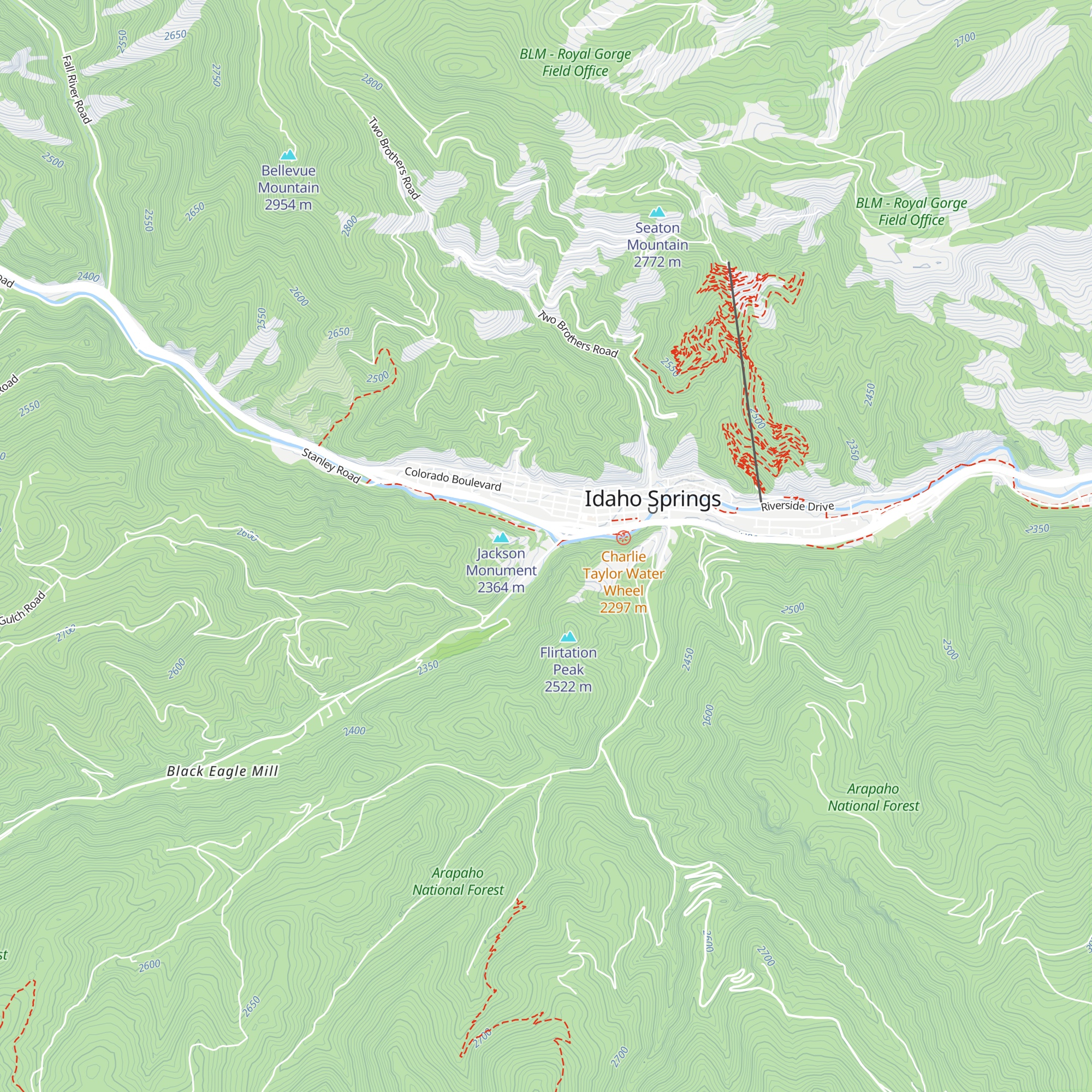 Government Offices Arapaho National Forest (Closed To Public) map
