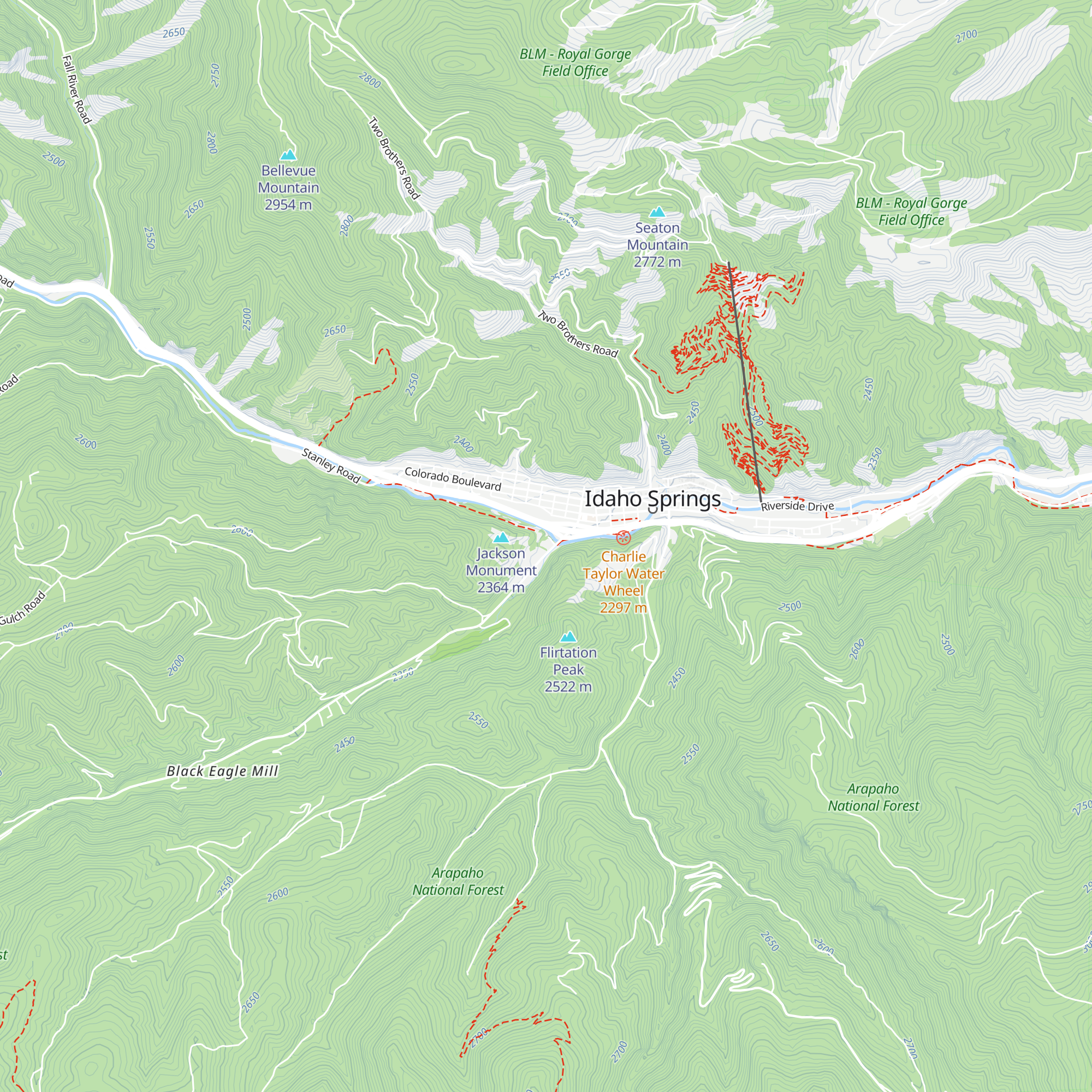 Government Offices Arapaho National Forest (Closed To Public) map