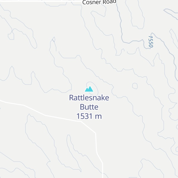 Map of Rattlesnake Butte