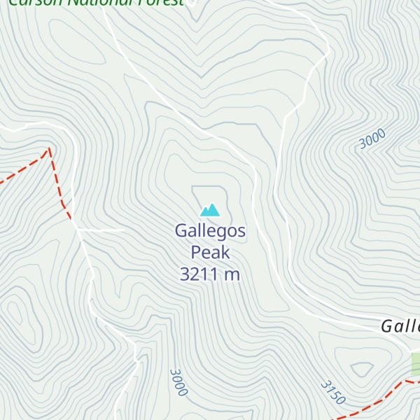 Map of Gallegos Peak