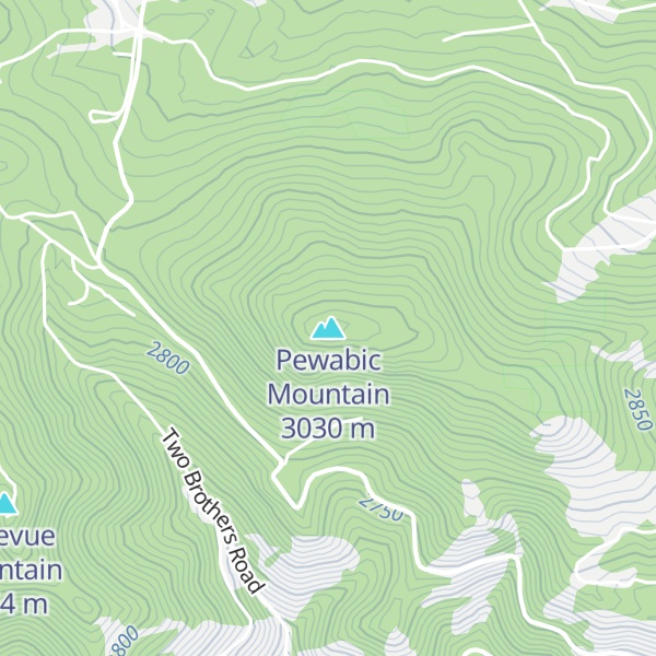 Map of Pewabic Mountain