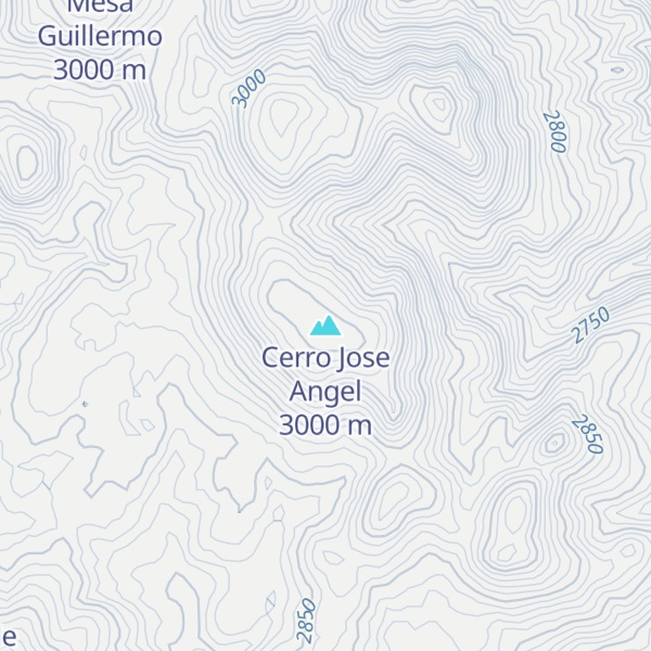 Map of Cerro Jose Angel