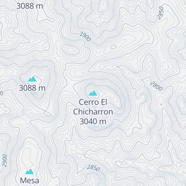 Map of Cerro El Chicharron