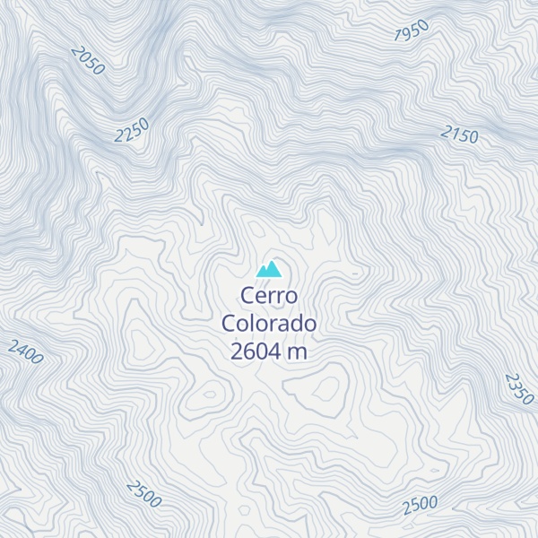 Map of Cerro Colorado
