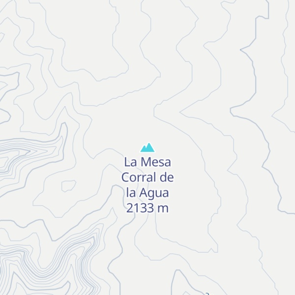 Map of La Mesa Corral de la Agua