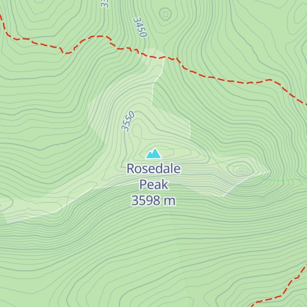 Map of Rosedale Peak