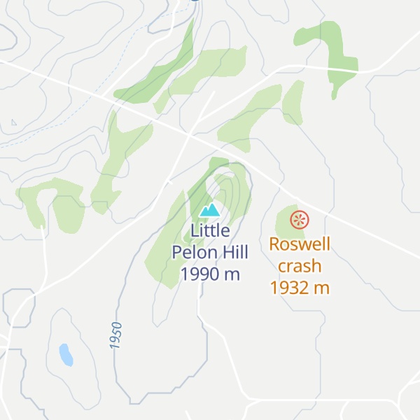 Map of Little Pelon Hill