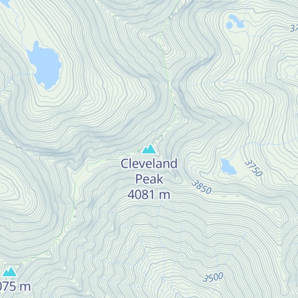 Map of Cleveland Peak