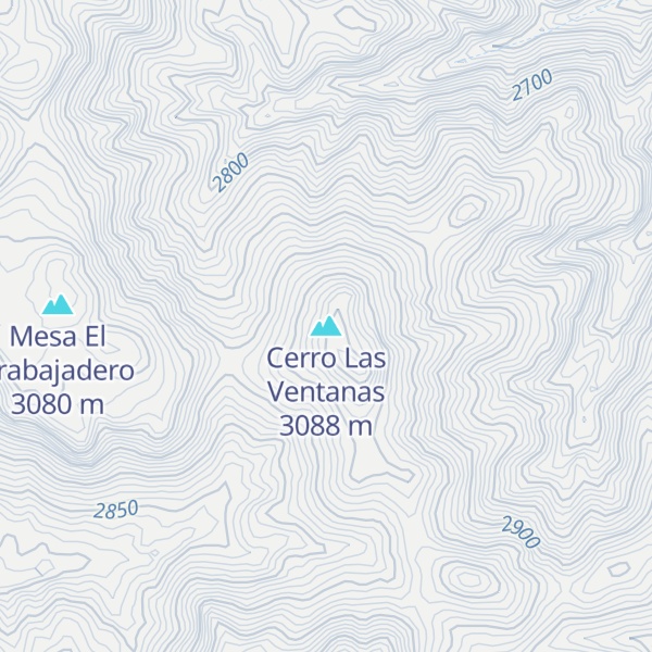 Map of Cerro Las Ventanas
